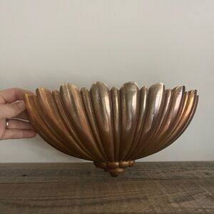 Vintage Syroco Gold Wall Pocket